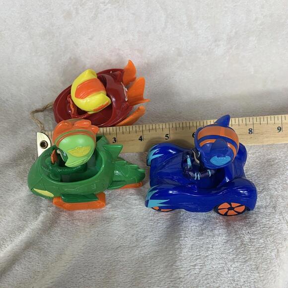 PJ Masks Cat Boy Owlette & Gekko Toys Set Of 3 Action Figures & 3 Vehicles - Picture 4 of 4